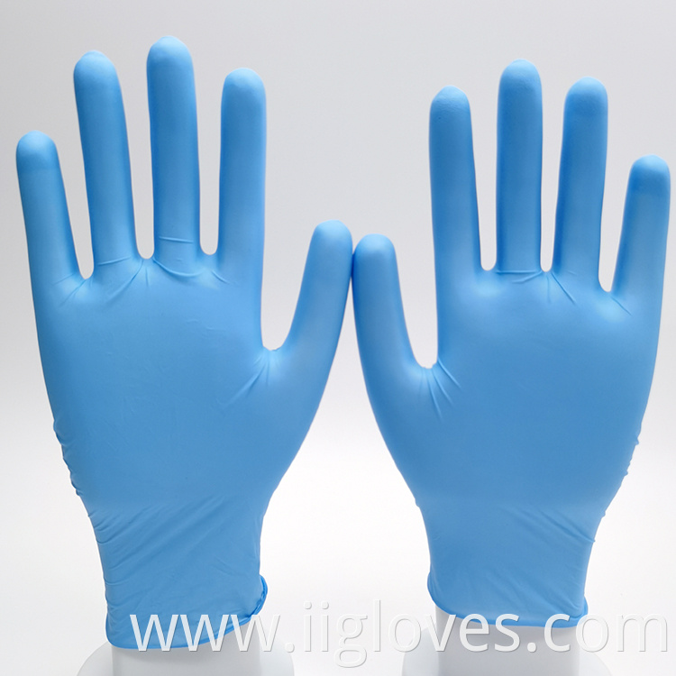 Factory Supply Nitrile Gloves Blue Nitrile Thin Gloves 100 Pieces Home Solid Kitchen Use